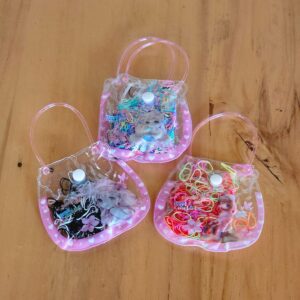 Canastita gomitas silicona para cabello niña